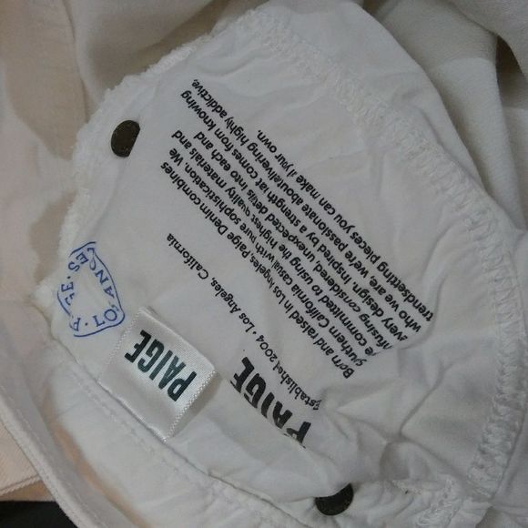 Paige JIMMY JIMMY SKINNY White Distressed Jeans - Picture 8 of 8